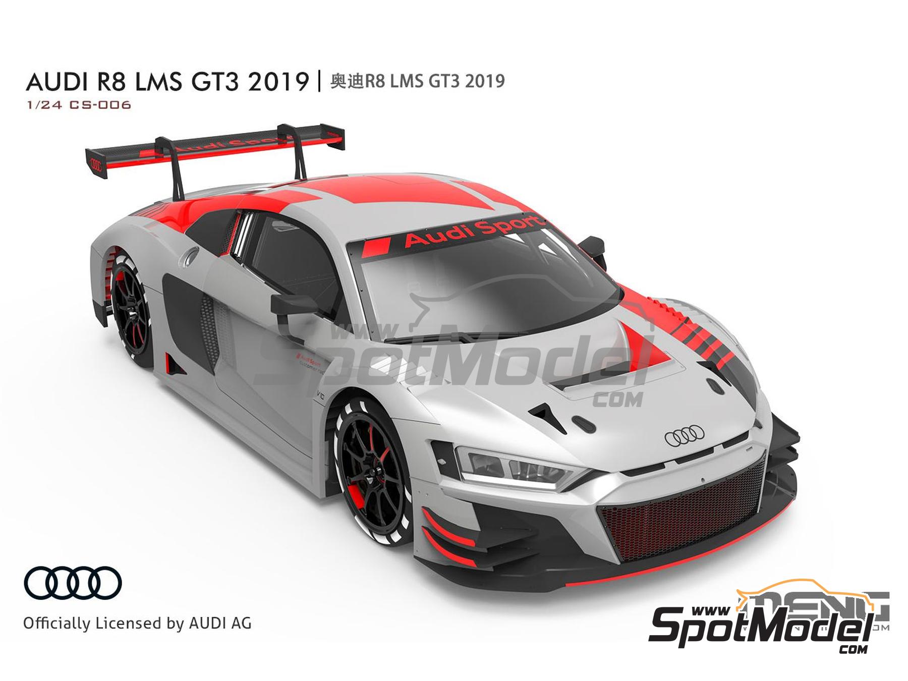 Meng Model CS-006: Car scale model kit 1/24 scale - Audi R8 LMS